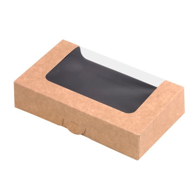 Kraft Sushi Box With Window 12/14pcs - 24oz L:7in W:4.2in H:1.6in - 200 pcs Kraft Sushi Box With Window 12/14pcs - 24oz L:7in W:4.2in H:1.6in - 200 pcs