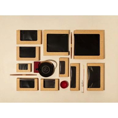 Kraft Sushi Box With Window 6/8pcs - 14oz L:6.6in W:2.8in H:1.4in - 200 pcs Kraft Sushi Box With Window 6/8pcs - 14oz L:6.6in W:2.8in H:1.4in - 200 pcs