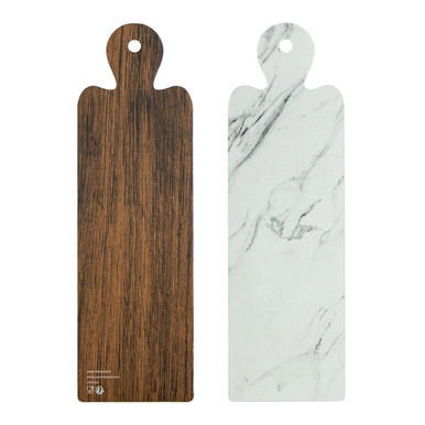 Double Face Marble/Wooden Cardboard Planks For Mezze/Tapas - L:11.6in W:3.5in  - 400 pcs Double Face Marble/Wooden Cardboard Planks For Mezze/Tapas - L:11.6in W:3.5in  - 400 pcs