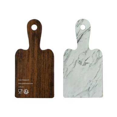 Double Face Marble/Wooden Cardboard Planks For Mezze/Tapas - L:3.9in W:2in - 600 pcs Double Face Marble/Wooden Cardboard Planks For Mezze/Tapas - L:3.9in W:2in - 600 pcs