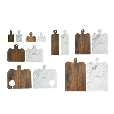 Double Face Marble/Wooden Cardboard Planks For Mezze/Tapas - L:3.9in W:2in - 600 pcs Double Face Marble/Wooden Cardboard Planks For Mezze/Tapas - L:3.9in W:2in - 600 pcs