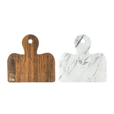 Double Face Marble/Wooden Cardboard Planks For Mezze/Tapas - L:5in W:5in - 400 pcs Double Face Marble/Wooden Cardboard Planks For Mezze/Tapas - L:5in W:5in - 400 pcs