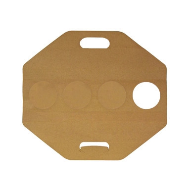 Kraft Paper 4 Cup Carrier for 10oz / 12oz / 16oz / 20oz - L:16.5in W:3.7in - 250pcs Kraft Paper 4 Cup Carrier for 10oz / 12oz / 16oz / 20oz - L:16.5in W:3.7in - 250pcs