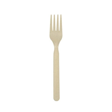 Unwrapped Compostable & Heat Proof Corn - Bamboo Fiber Fork  - L:6.7in - 1000pcs Unwrapped Compostable & Heat Proof Corn - Bamboo Fiber Fork  - L:6.7in - 1000pcs