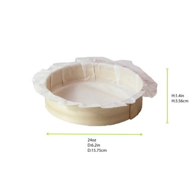 BAKE-A-RING Baking Ring with Baking Paper Liner Integrated - 24oz D:6.2in H:1.4in - 60 pcs BAKE-A-RING Baking Ring with Baking Paper Liner Integrated - 24oz D:6.2in H:1.4in - 60 pcs