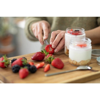 Round reusable jar glass with aluminium cap - 3.3oz D:2.75in W:2.9in H:1.69in - 20 pcs Round reusable jar glass with aluminium cap - 3.3oz D:2.75in W:2.9in H:1.69in - 20 pcs