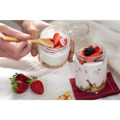 Round reusable jar glass with aluminium cap - 8.4oz D:2.75in W:2.91in H:3.26in - 20 pcs Round reusable jar glass with aluminium cap - 8.4oz D:2.75in W:2.91in H:3.26in - 20 pcs