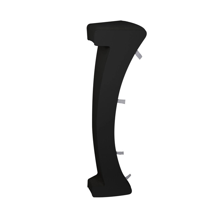 Black Folding Tower With Acrylic Plate - D:19.7in H:39.37in - 2pcs Black Folding Tower With Acrylic Plate - D:19.7in H:39.37in - 2pcs