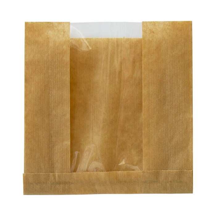 Brown Kraft Bag with Window - L:6.7in W:6.7in H:1.8in - 1000 pcs Brown Kraft Bag with Window - L:6.7in W:6.7in H:1.8in - 1000 pcs