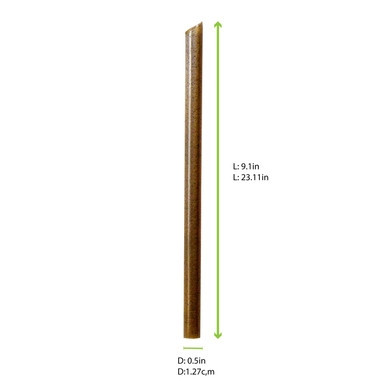 Compostable Coffee Ground Boba Straw - D:0.5in L:9.1in - 1000 pcs Compostable Coffee Ground Boba Straw - D:0.5in L:9.1in - 1000 pcs