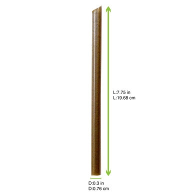 Compostable Coffee Ground Giant Straw - D:0.3in L:7.75in - 2000 pcs Compostable Coffee Ground Giant Straw - D:0.3in L:7.75in - 2000 pcs