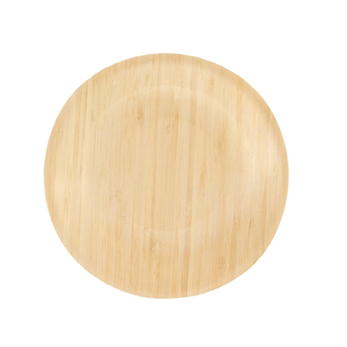 Bamboo Veneer Round Plate - D:11.1in H:0.7in - 100 pcs