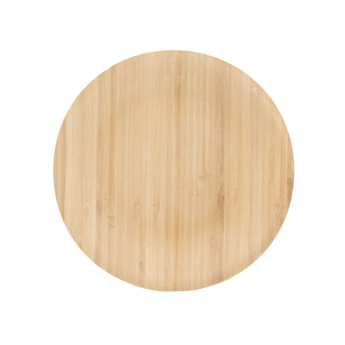Bamboo Veneer Round Plate - D:9.1in H:0.7in - 100 pcs