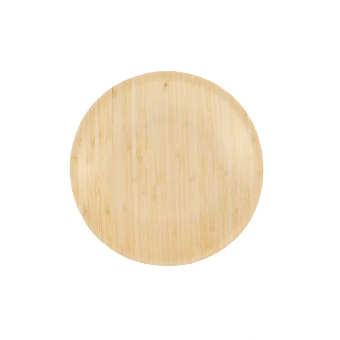 Bamboo Veneer Round Plate - D:9.1in H:0.7in - 100 pcs