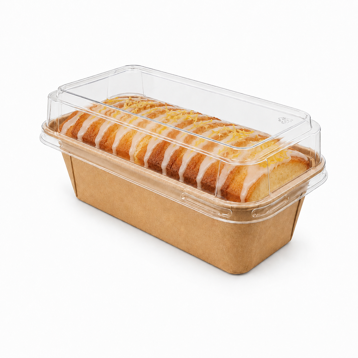 Rectangular Baking Mold PET lid for 210MCMO590 - L:7.5in W:3.5in H:1.4in - 1000 pcs