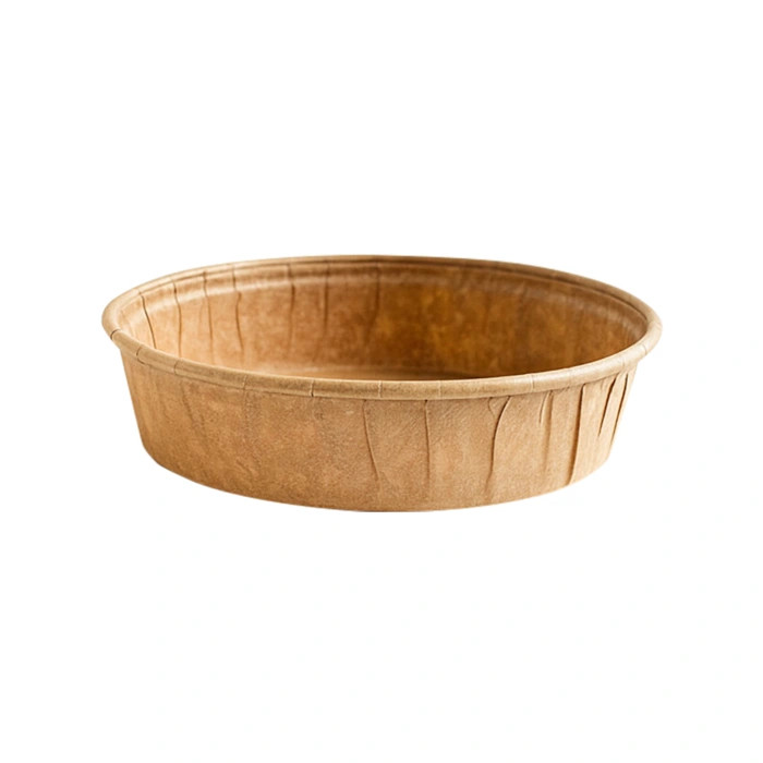 Round Kraft Paper Baking Mold - 26oz D:6.9in H:1.3in - 1000 pcs