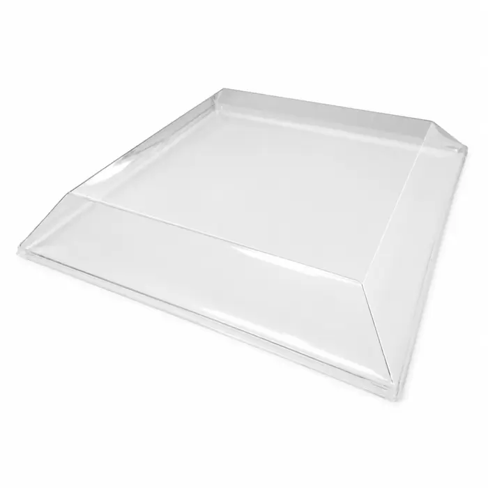Clear PET Lid for 210SAMBQ2828 - L:11in W:11in H:1.6in - 100 pcs