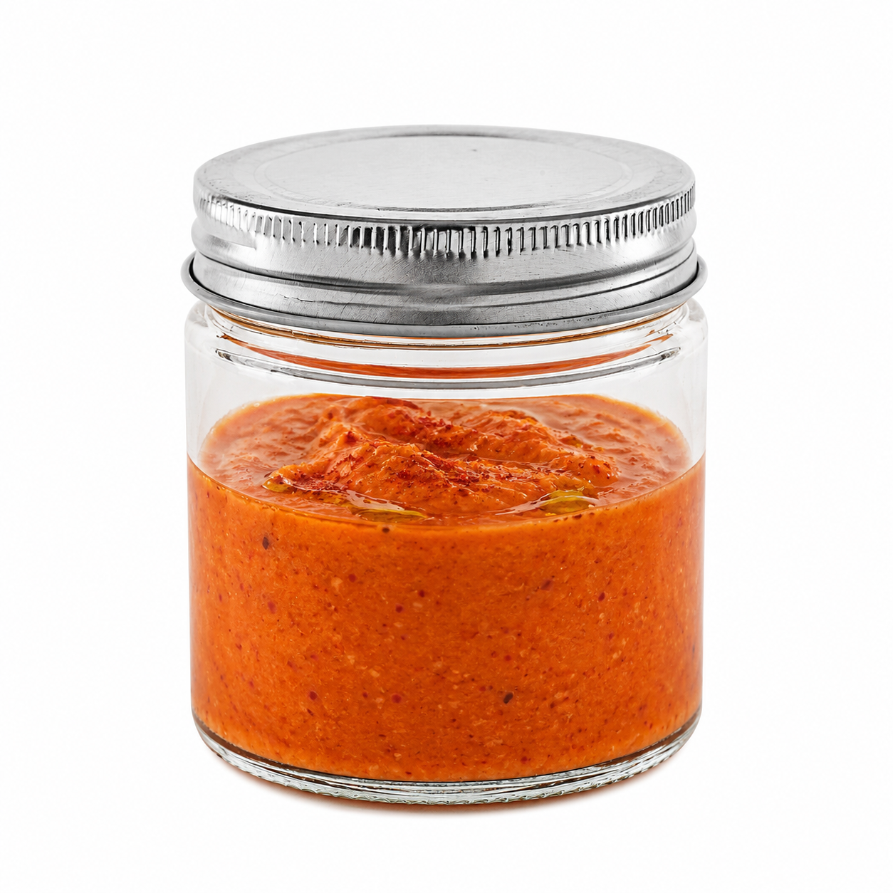 Round reusable jar glass with aluminium cap - 7.4oz D:2.75in W:2.91in H:3.03in - 20 pcs