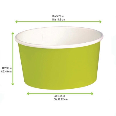 Buckaty Round Green To Go Container - 30oz D:5.9in H:3in - 360 pcs
