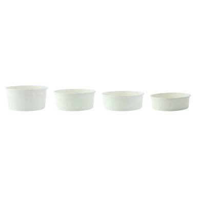 Buckaty Round White To Go Container - 24oz D:5.9in H:2.4in - 360 pcs