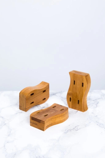 Bamboo pick holder for 14 picks - L:6.25in W:2in H:0.75in - 10 pcs