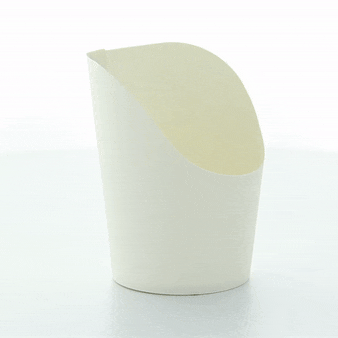 White Mini Fries/Wrap Cup - 2oz D:1.9in H:3.1in - 500 pcs White Mini Fries/Wrap Cup - 2oz D:1.9in H:3.1in - 500 pcs