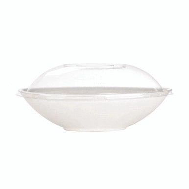 Bio n Chic Oval White Sugarcane Bowl - 34oz L:9.4in W:5.7in H:2.5in - 250 pcs Bio n Chic Oval White Sugarcane Bowl - 34oz L:9.4in W:5.7in H:2.5in - 250 pcs