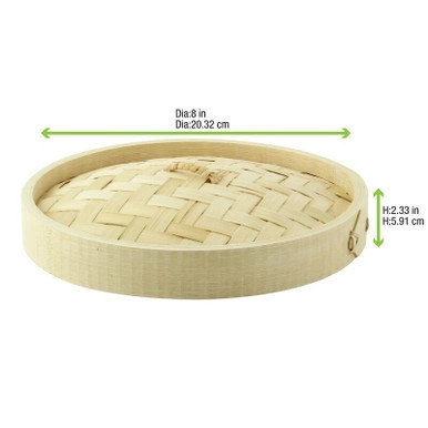 Lid for Large Steamer 209BBDIM20 - D:8in H:1.9in - 10 pcs