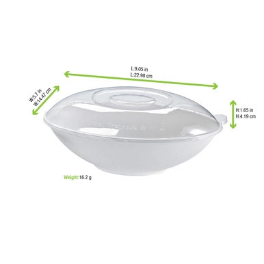 Clear PET Lid for 210BCHIC750 & 210BCHIC750BR - L:8.77in W:5.39in H:1.69in - 250 pcs Clear PET Lid for 210BCHIC750 & 210BCHIC750BR - L:8.77in W:5.39in H:1.69in - 250 pcs
