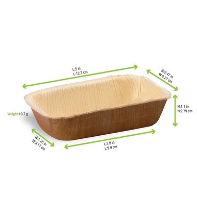 Rectangular Palm Dish - 4oz L:5in W:2.5in H:1.1in - 200 pcs Rectangular Palm Dish - 4oz L:5in W:2.5in H:1.1in - 200 pcs