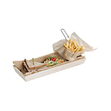 NOAH15 Heavy Duty Wooden Tray - Top:L:17in W:7.5in Bottom:L:15.5in W:6.3in H:1.5in - 10 pcs