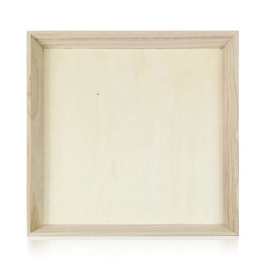 NOAH31 Heavy Duty Wooden Tray - Top:L:13.75in W:13.75in Bottom:L:12.6in W:12.6in H:1.5in - 10 pcs