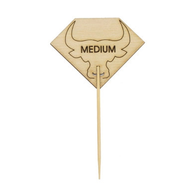 Diamond Shaped Steak Markers with Bull Head Medium - L:3.7in W:2.1in - 1000 pcs Diamond Shaped Steak Markers with Bull Head Medium - L:3.7in W:2.1in - 1000 pcs