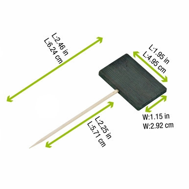 TIKON Bamboo Pick with Blackboard - 3.5in Board D:2 x 1.25in - 400 pcs TIKON Bamboo Pick with Blackboard - 3.5in Board D:2 x 1.25in - 400 pcs