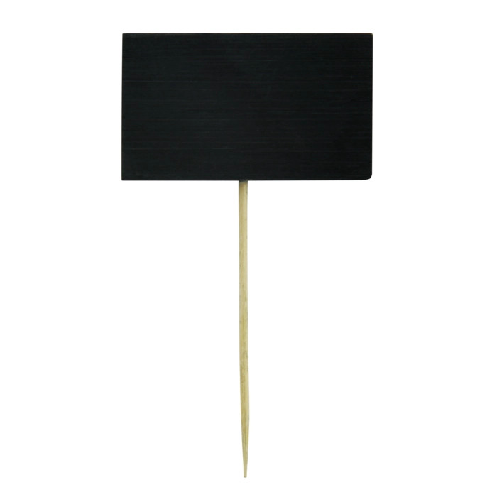 TIKON Bamboo Pick with Blackboard - 3.5in Board D:2 x 1.25in - 400 pcs TIKON Bamboo Pick with Blackboard - 3.5in Board D:2 x 1.25in - 400 pcs