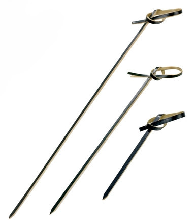 Black Looped Bamboo Skewer - L:3.9in - 2000 pcs Black Looped Bamboo Skewer - L:3.9in - 2000 pcs
