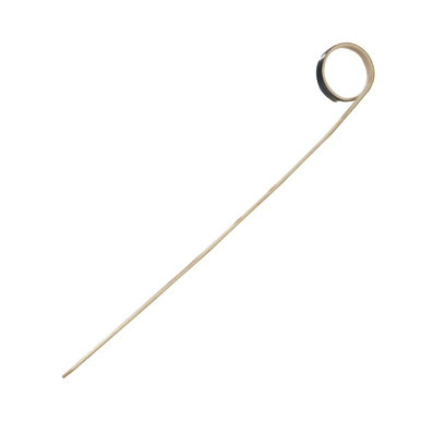 JOYO Rond Black Bamboo Skewer with Side Twist - L:7.1in - 2000 pcs JOYO Rond Black Bamboo Skewer with Side Twist - L:7.1in - 2000 pcs