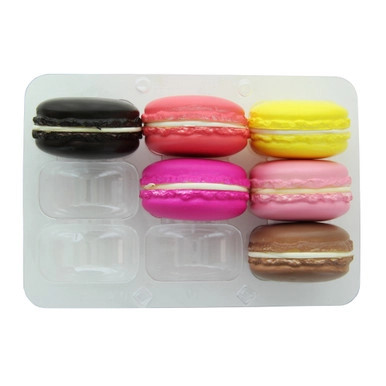 Insert for 9 Macarons (3x3) with Clip Closure - D:1.85in L:6.3in W:4.3in 0.8in - 150 pcs
