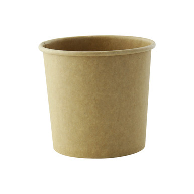 Packnwood 210SOUPCOK12 12 oz Brown Kraft Soup Cup with Lid - 3.5 Dia. x 3.4 in.