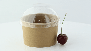 Desserts under a dome lid