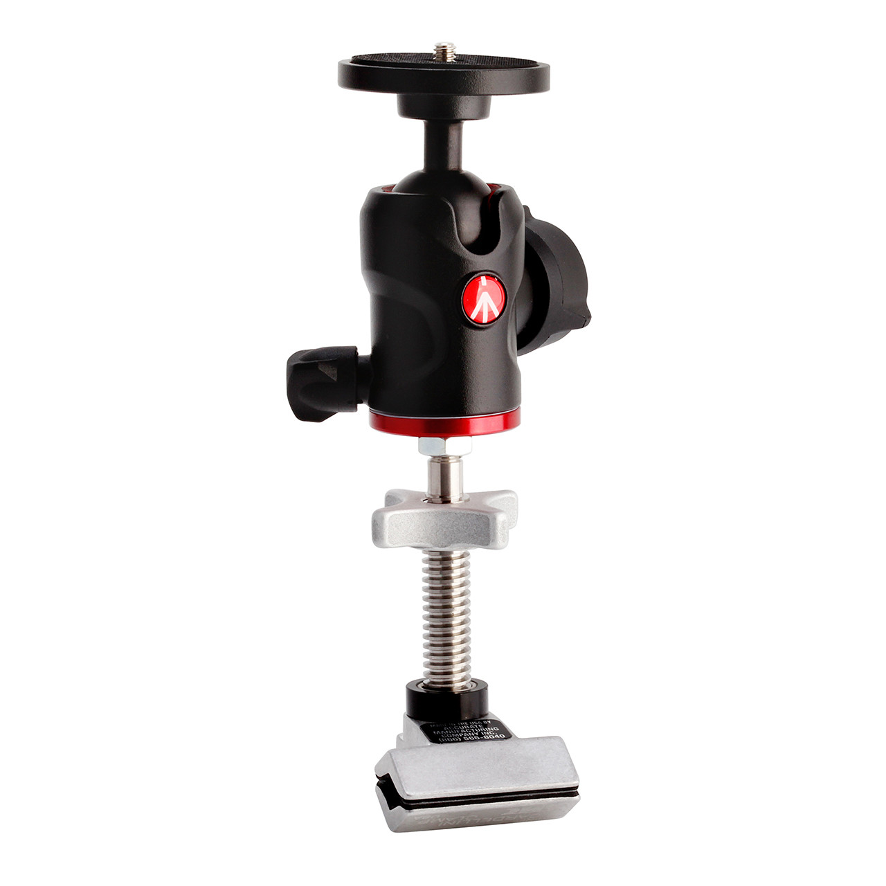 Manfrotto 494 Mini Ball Head on Cardellini Mini Mic Clamp (MCBH4)