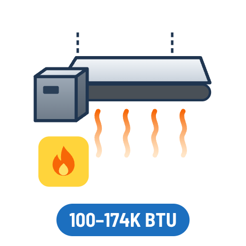 100,000-174,000 BTU Tube Heaters