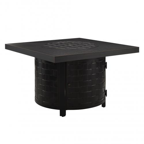 Firesense 55,000 BTU Henley Square Aluminum LPG Fire Pit, model 63225