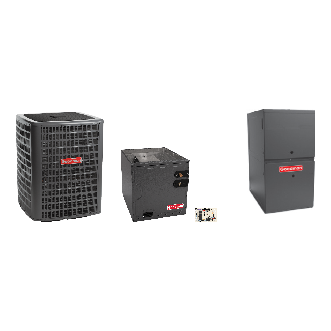 Goodman 2 Ton Heat Pump & Gas Furnace Dual Fuel System with AFE18-60A Kit