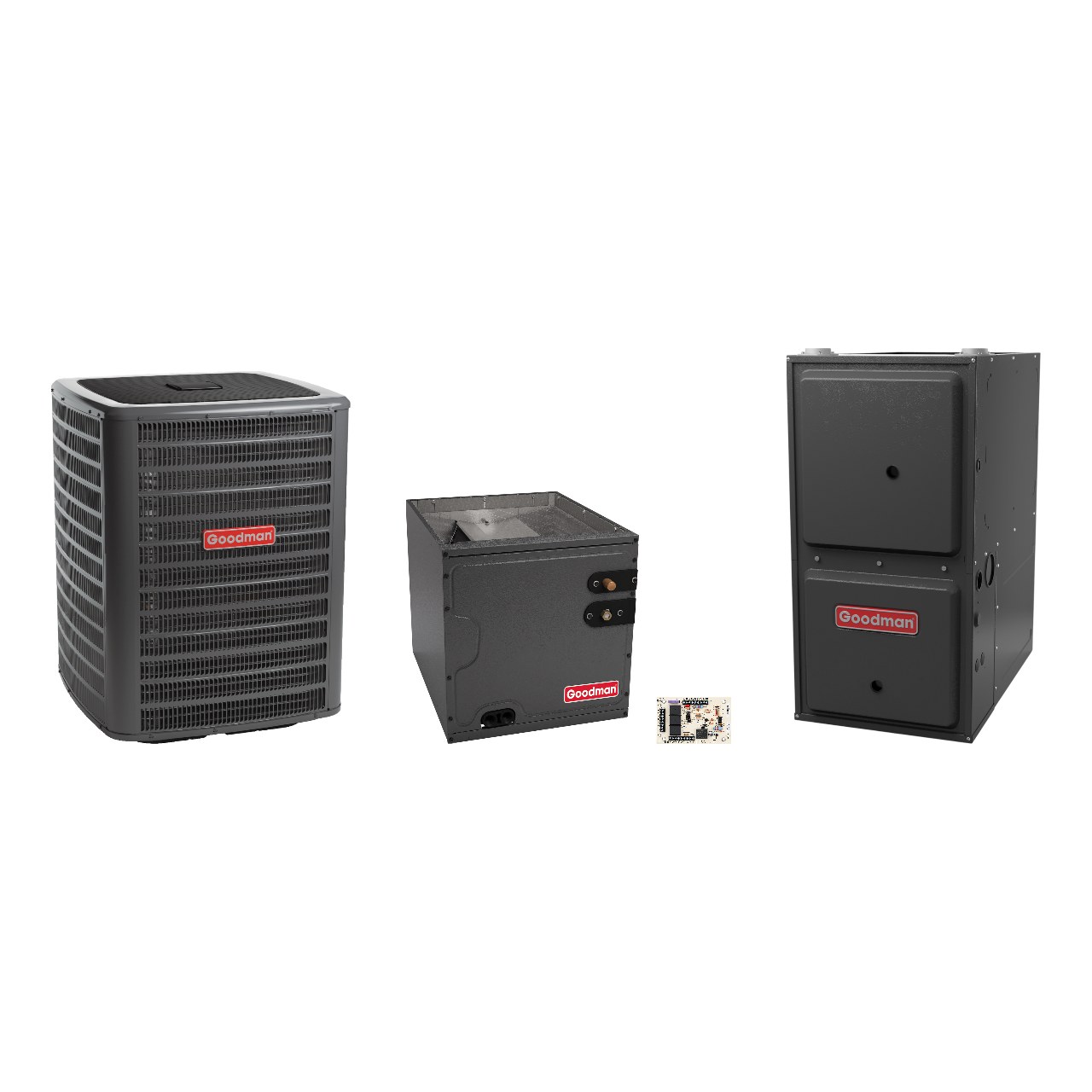 Goodman 2 Ton Heat Pump & Gas Furnace Dual Fuel System with AFE18-60A Kit