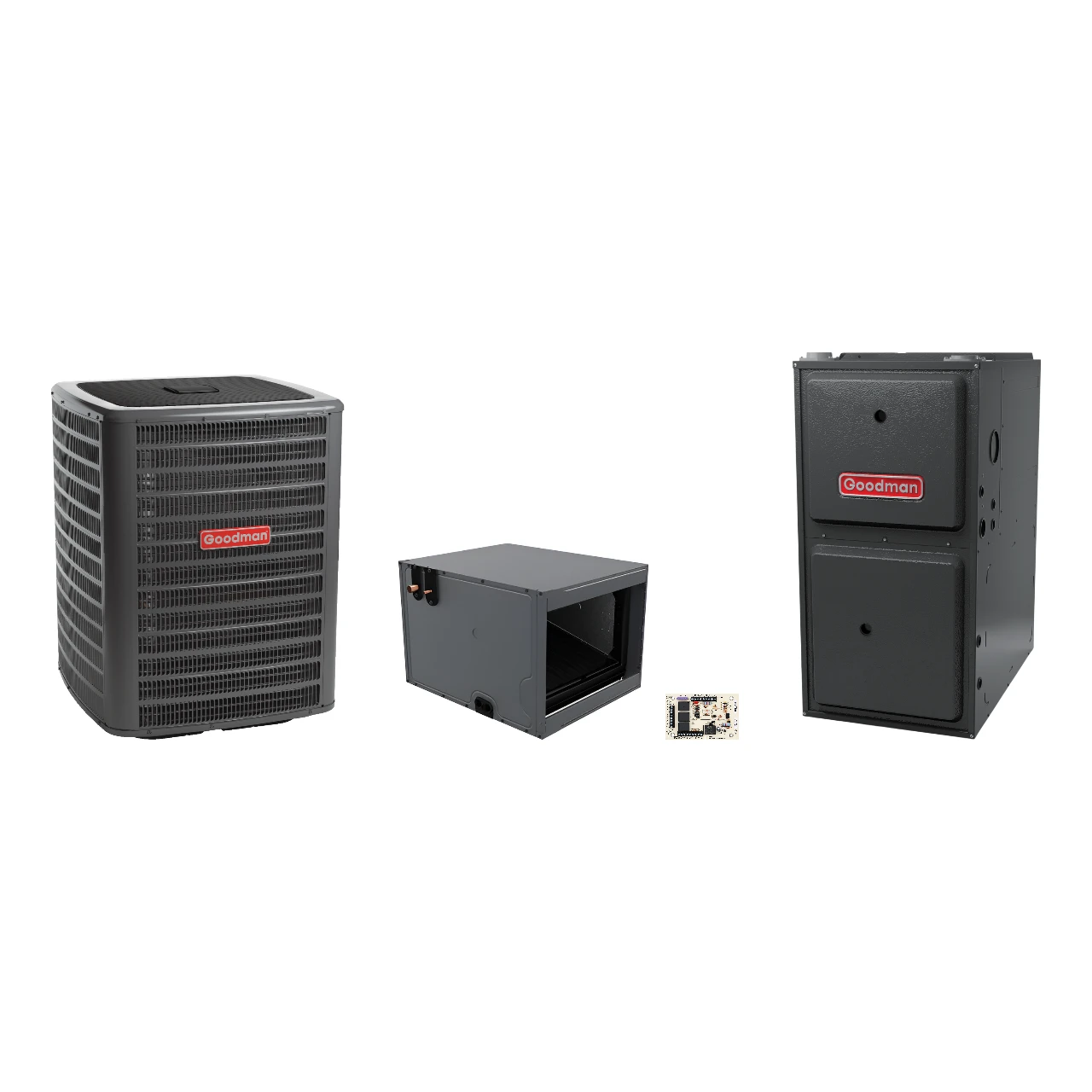 Goodman 2 Ton Heat Pump & Gas Furnace Dual Fuel System with AFE18-60A Kit