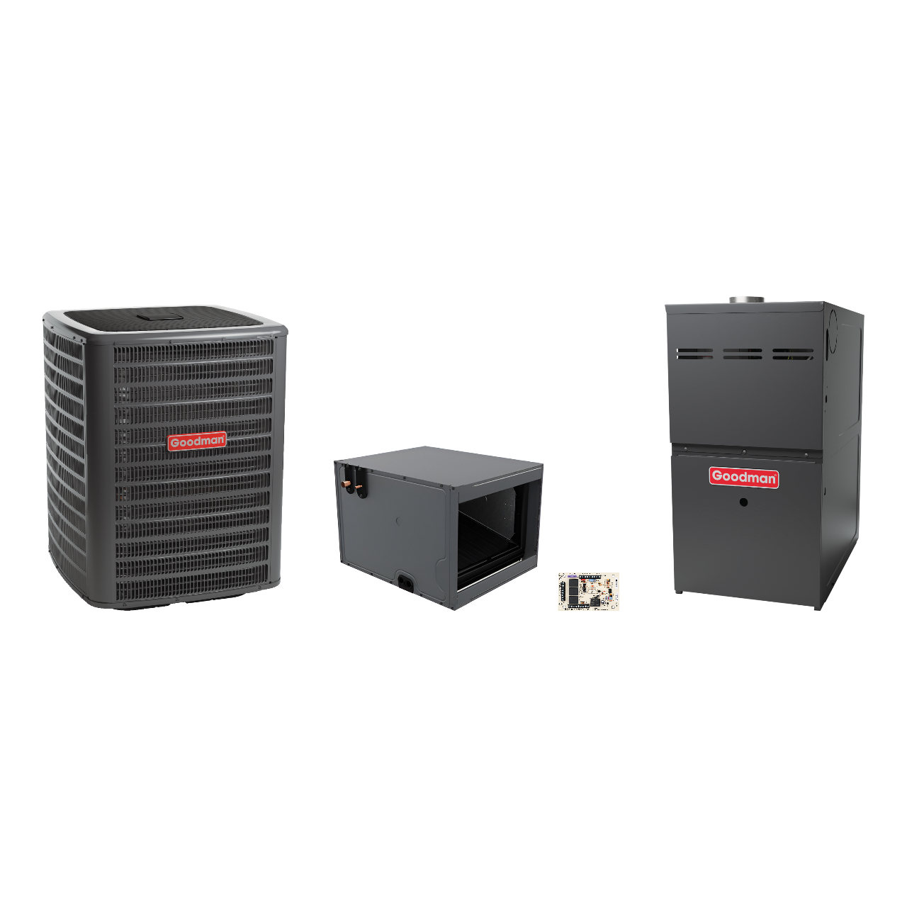 Goodman 2 Ton Heat Pump & Gas Furnace Dual Fuel System with AFE18-60A Kit