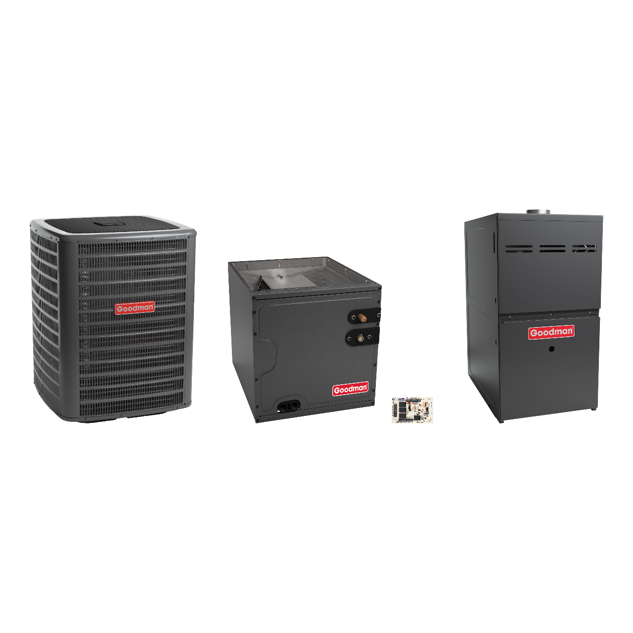 Goodman 2 Ton Heat Pump & Gas Furnace Dual Fuel System with AFE18-60A Kit