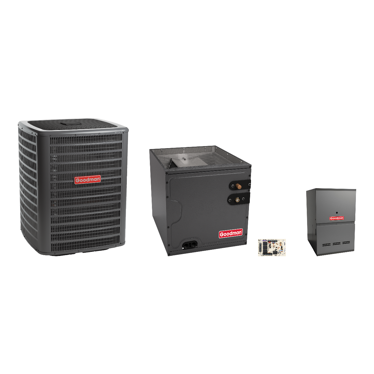 Goodman 2 Ton Heat Pump & Gas Furnace Dual Fuel System with AFE18-60A Kit