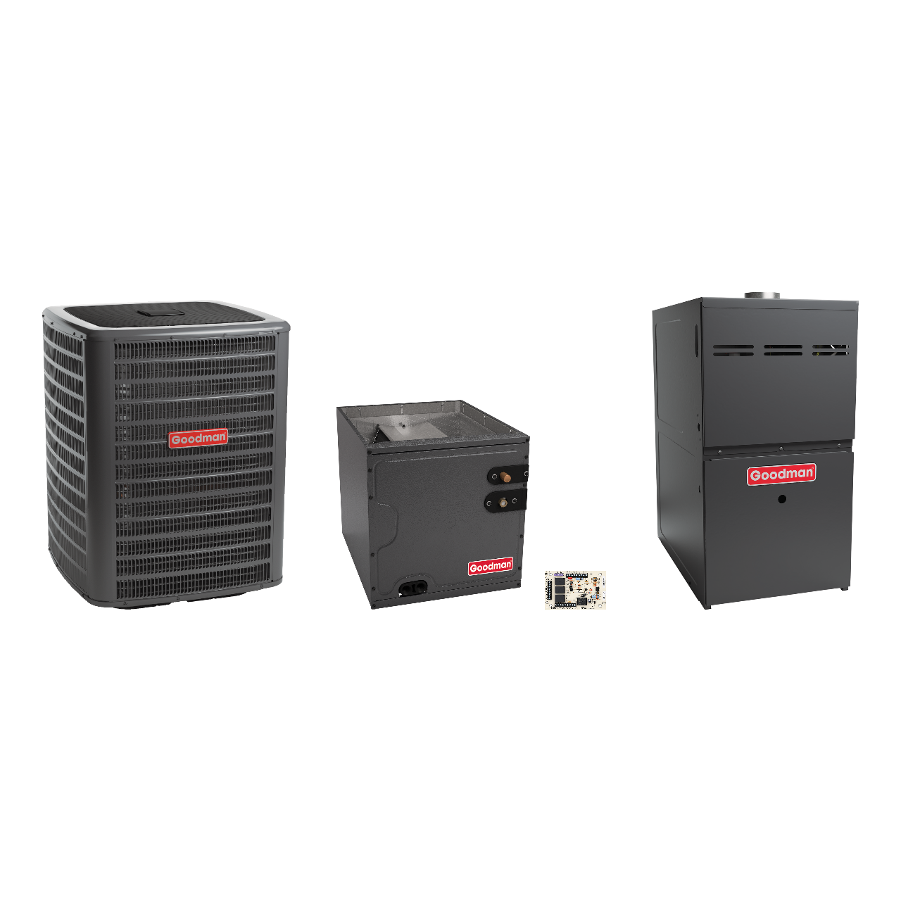 Goodman 2 Ton Heat Pump & Gas Furnace Dual Fuel System with AFE18-60A Kit